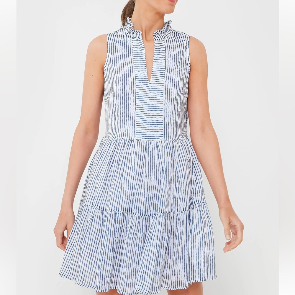 OLIPHANT Exclusive Blue Wiggy Yoke Dress - Picture 2 of 10